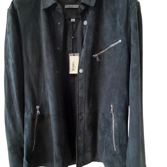 JOHN VARVATOS COLLECTION: Men's Suede Shirt Jacket - 48 - Picture 1 of 9